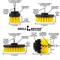 Drill Brush Power Scrubber By Useful Products 5 in W 5 in L Brush, Yellow Y-S-542CO-QC-DB - alternate 5